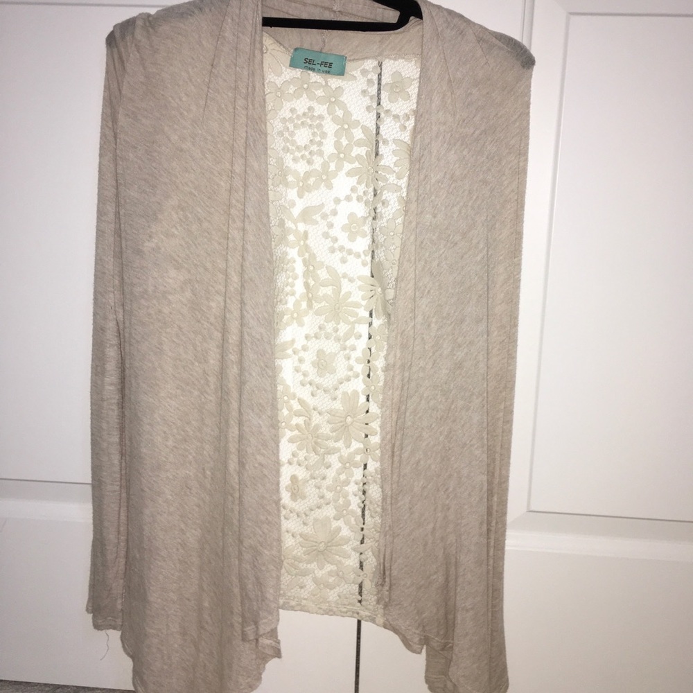 Lace back jacket